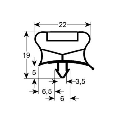 Garnitura frigider profil 9794, L 595x375mm masurat intre canale - 9794375595